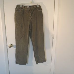 St Johns Bay Sz 12 Sage Green Corduroy Ladies Pant